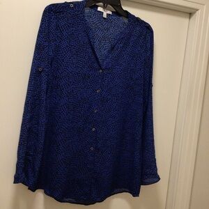 Womens Chaus New York Blue and Black Long Sleeve